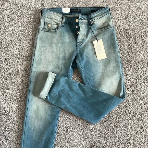 Brand new scotch and soda stretchy faded denim jeans - Picture 1 of 7